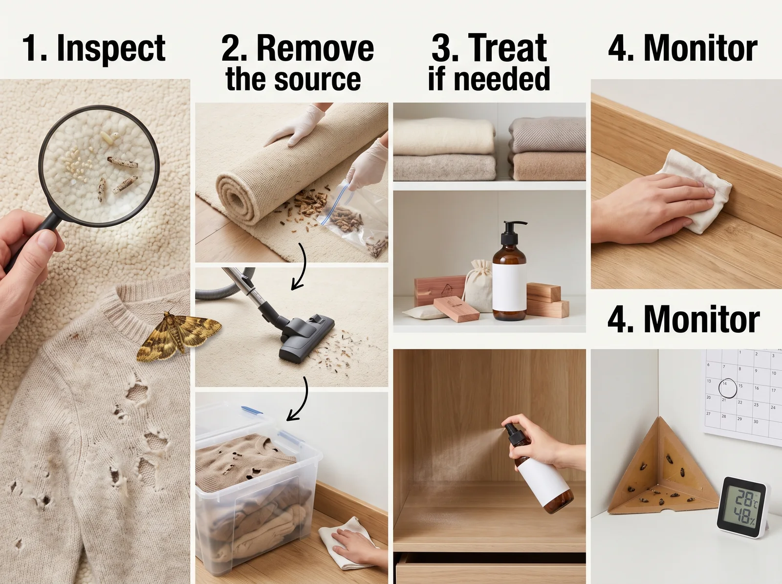 Carpet Moth — step-by-step removal plan