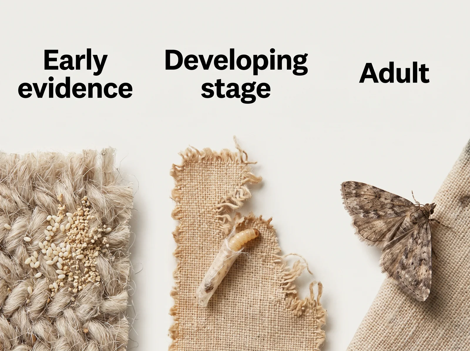 Carpet Moth — eggs larvae nest or life cycle